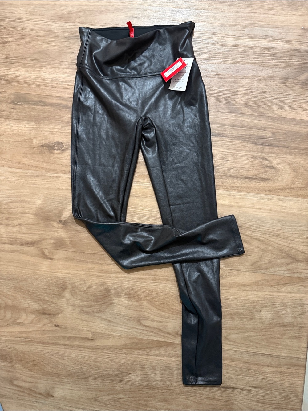SPANX Faux Leather Leggings in Black